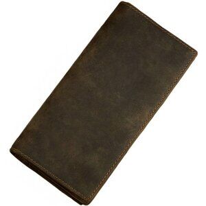 Itslife Vintage Leather Wallet – Men’s RFID Long Bifold Checkbook Design